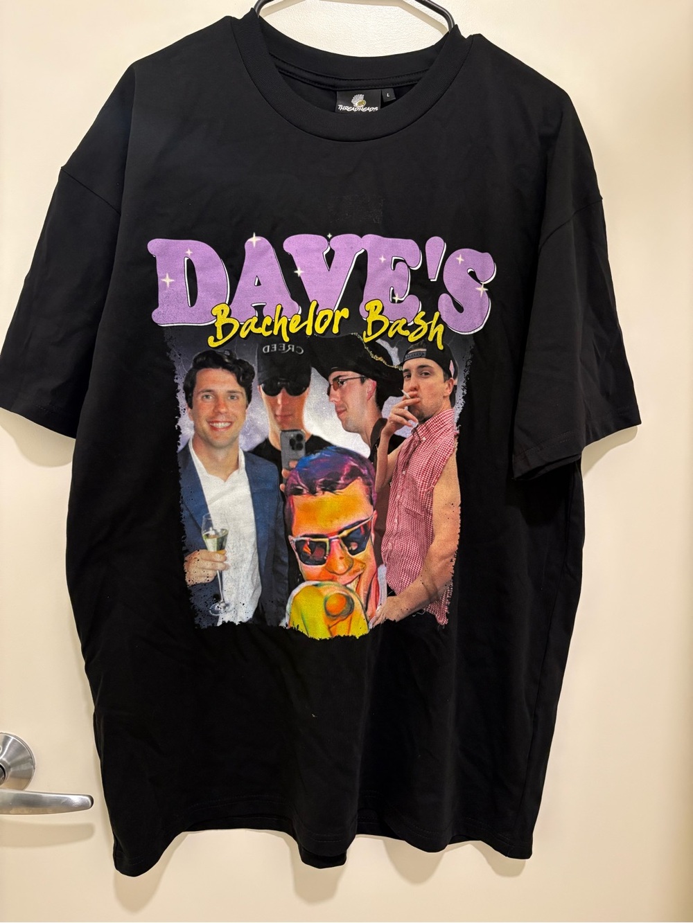 Threadheads Dave’s Bachelor Bash Funny Graphic Tee L